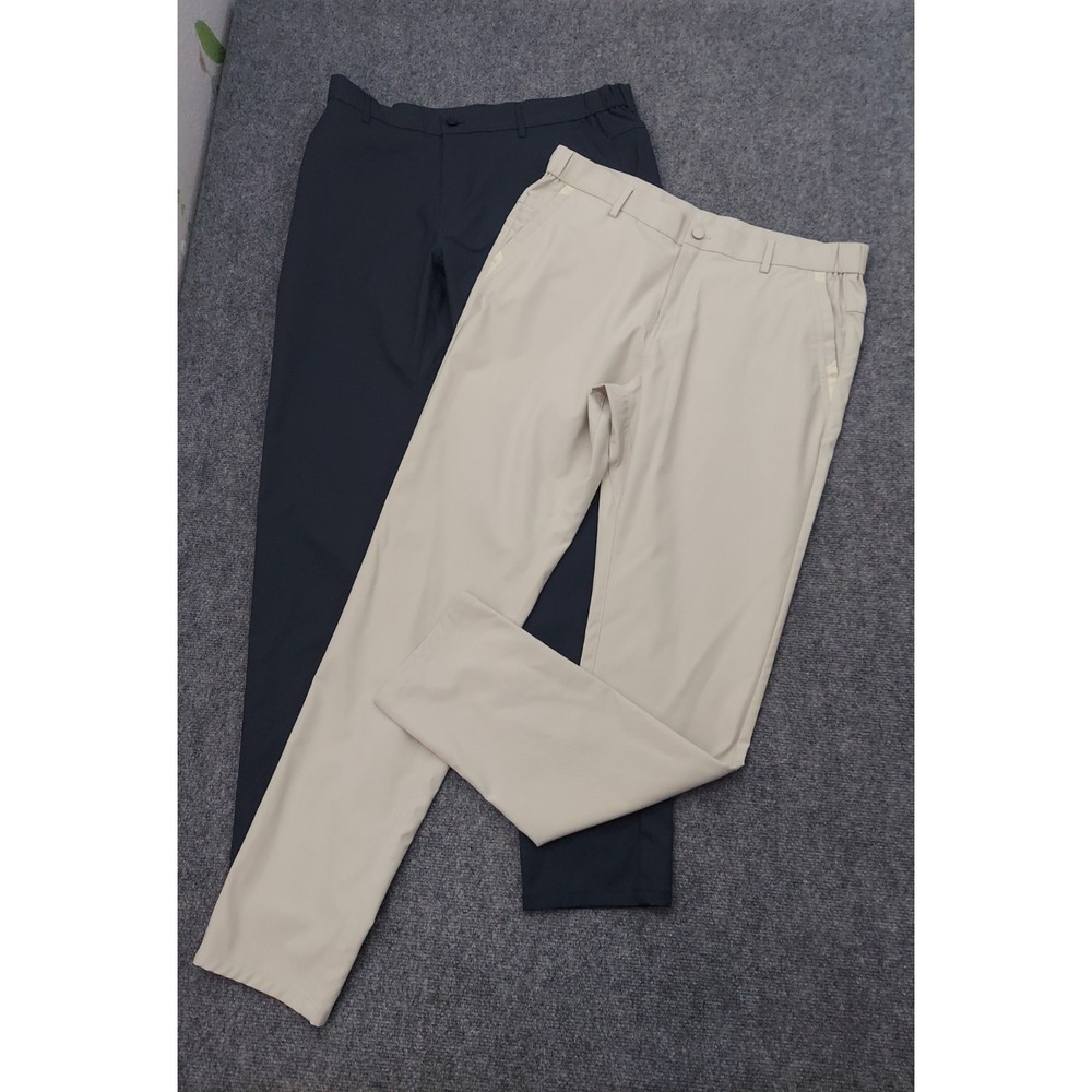 LOT 2 JACK ARCHER Jetsetter Pants Mens 35x34 Deep Blue Stone Chino Golf Tech